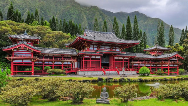 Byodo-In Temple, Ko'olau Mountains, Hawaii
